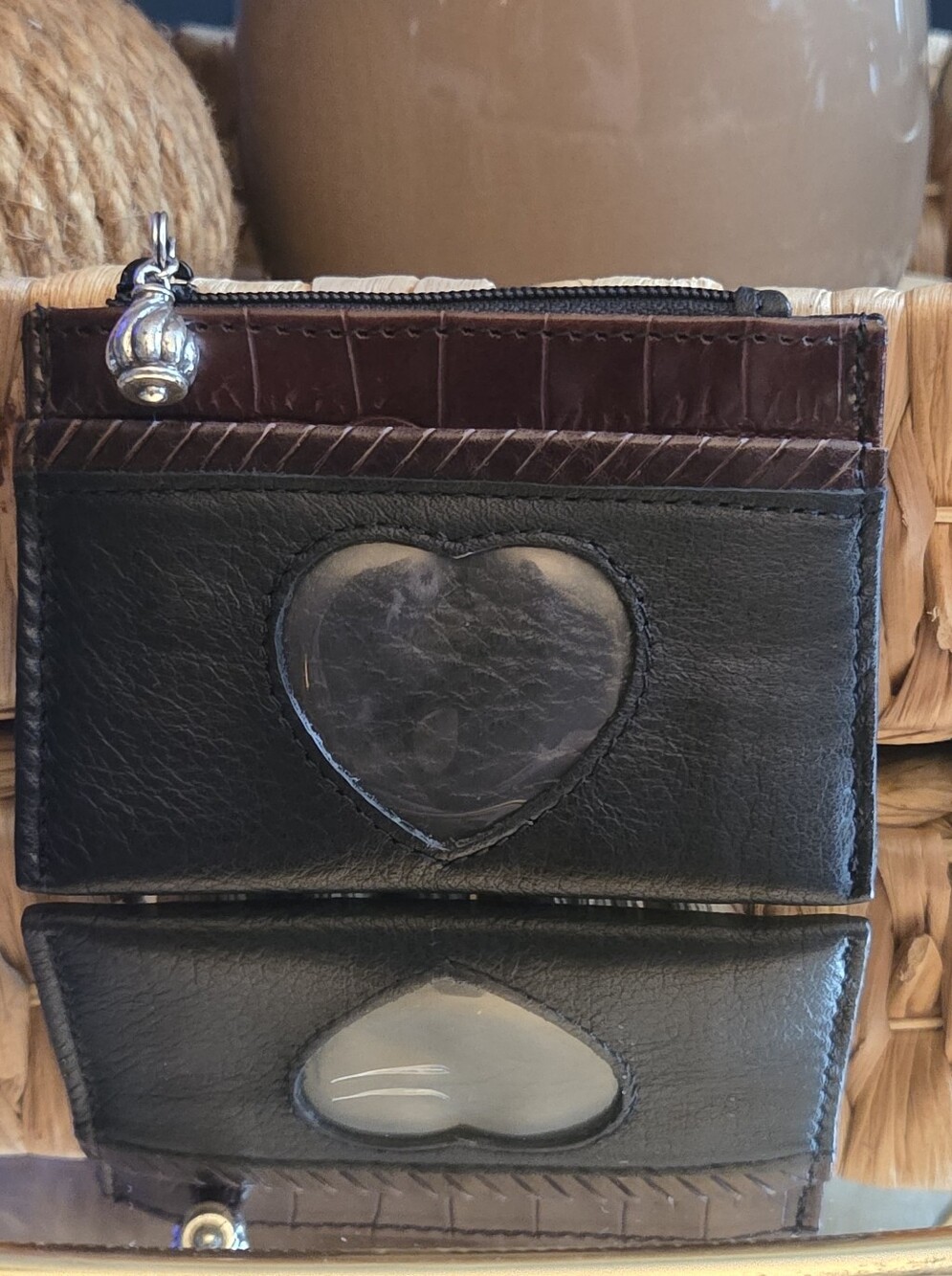 Brighton Heart Window ID Coin Purse Card Holder Wallet